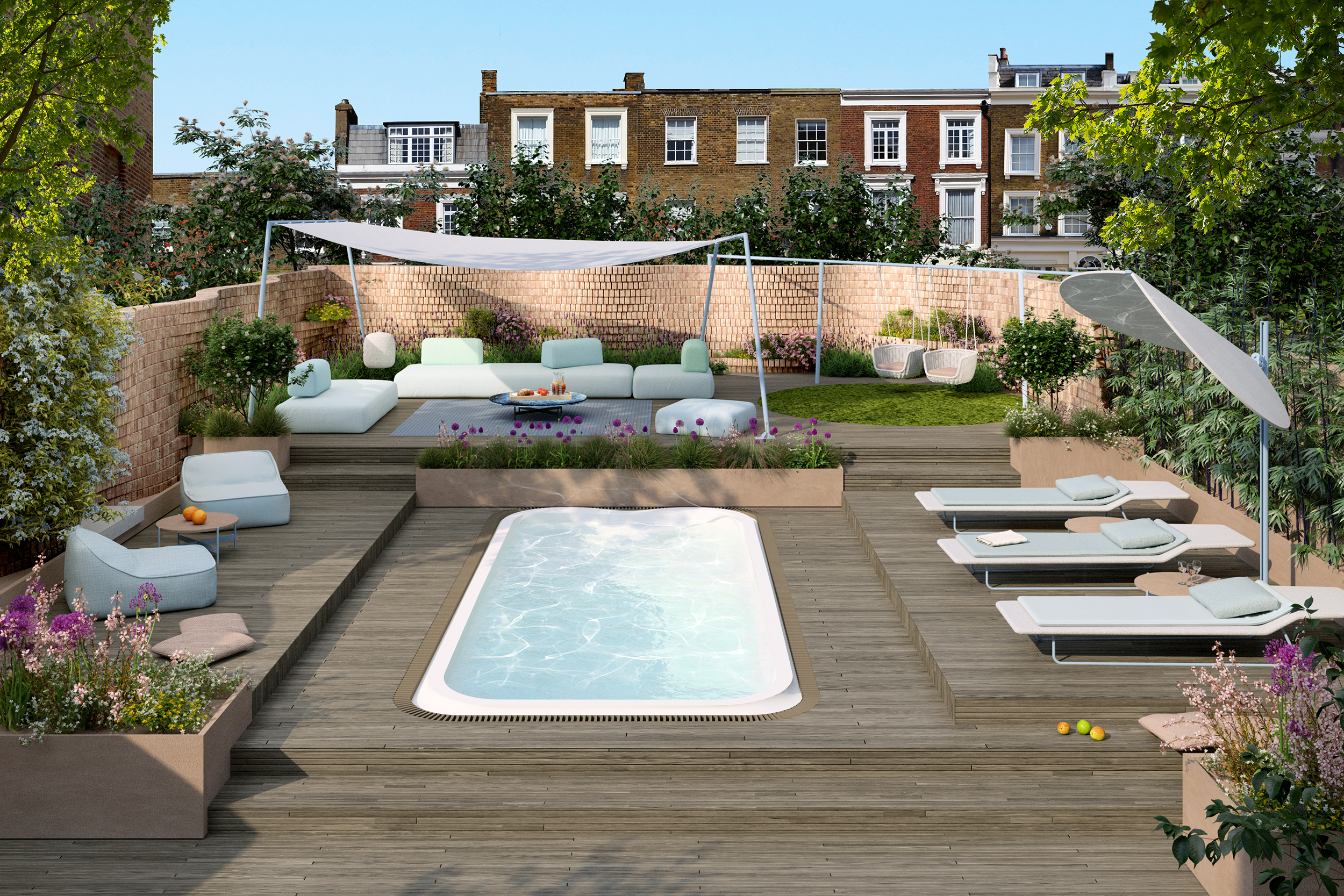Terrace With Garden And Pool In Belgravia
