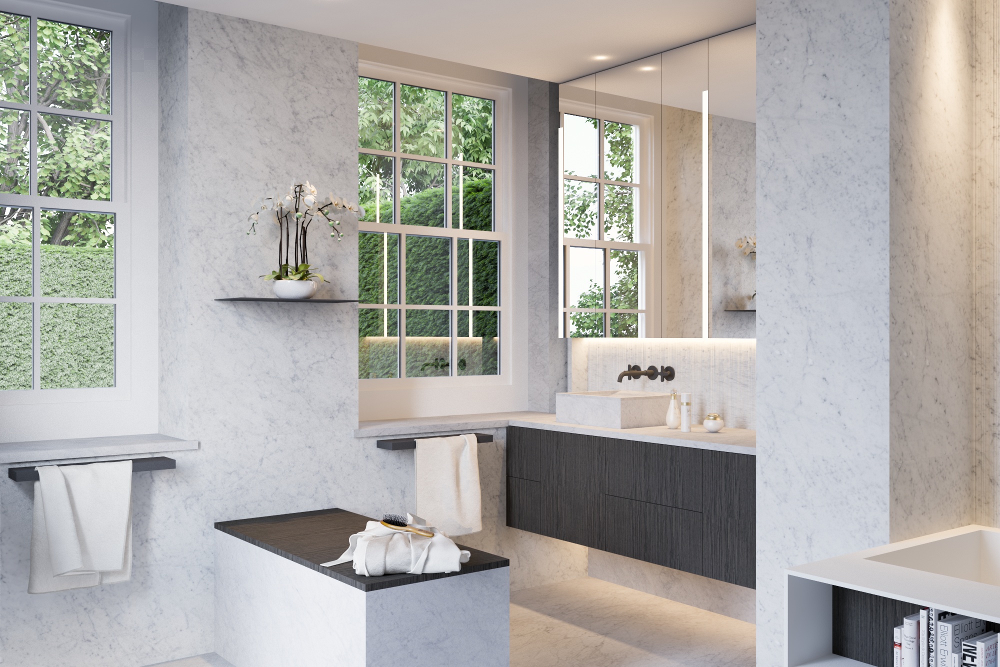 Mulberry Walk House Bianco Carrara Bathroom