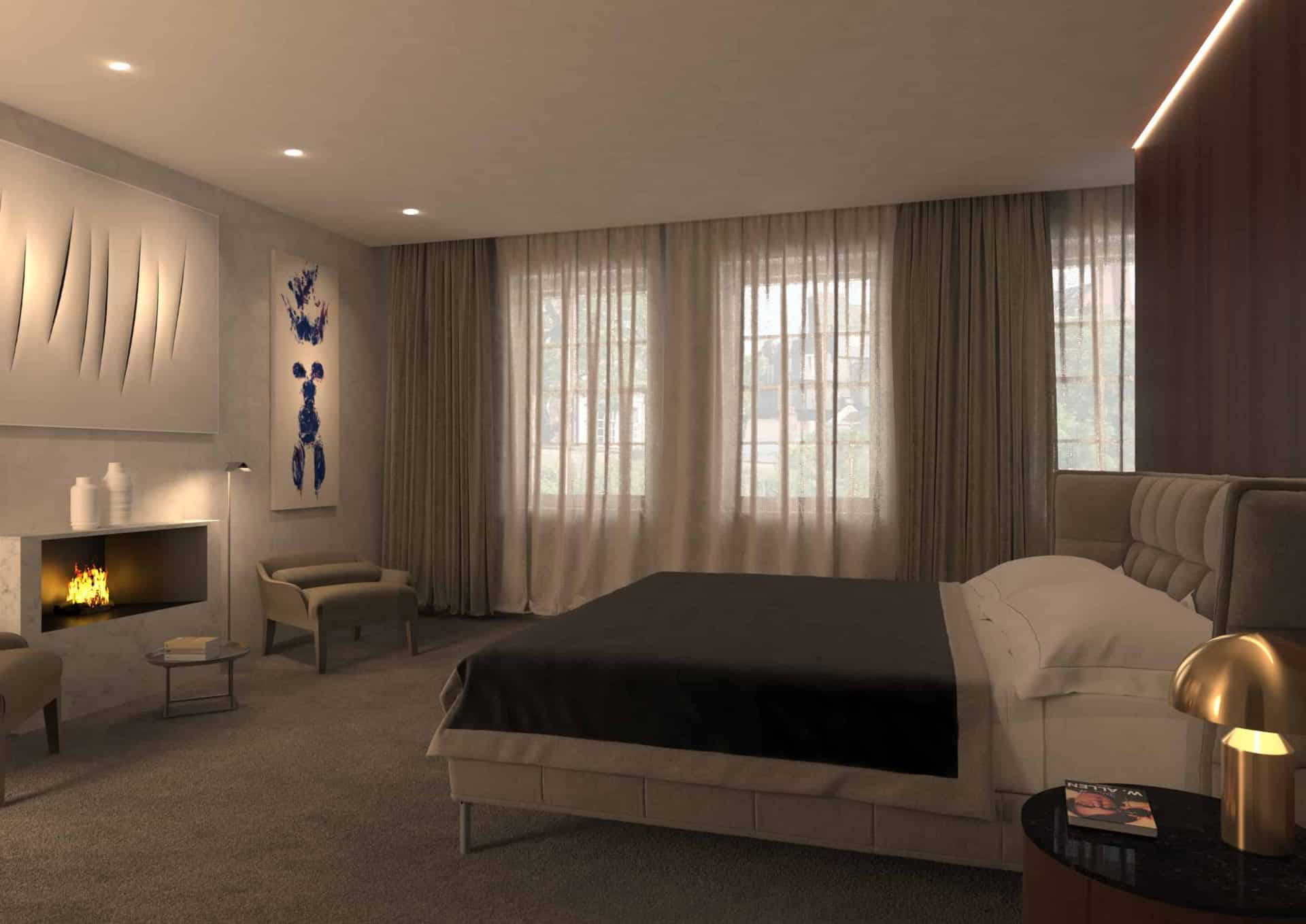 T&V Architects — Mulberry Walk House Master-Bedroom