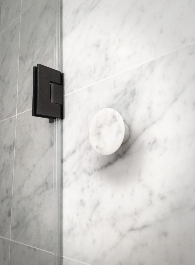 TV Architects Refurbishment Bianco Carrara Marble Bathroom